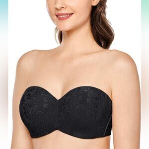 Delimira Floral Strapless Bra
